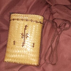 Women's Cane Box Purse Cross Design